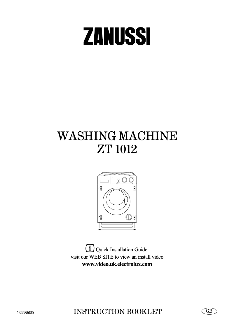 Página 1 del manual Manual de usuario Zanussi ZT1012