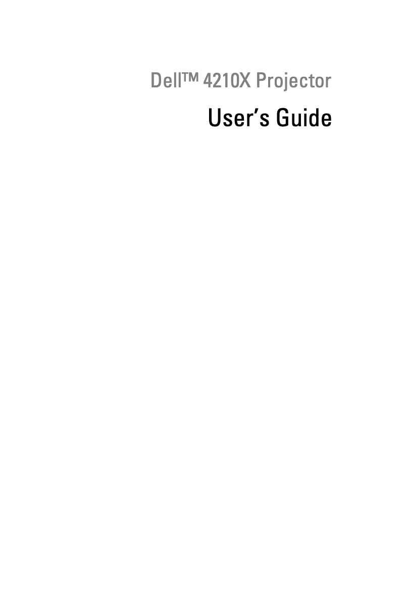 Página 1 del manual Manual de usuario Dell 4210X