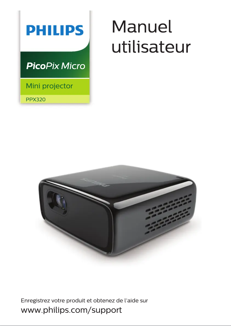 Imagen de la primera página del manual del dispositivo PicoPix Micro PPX320