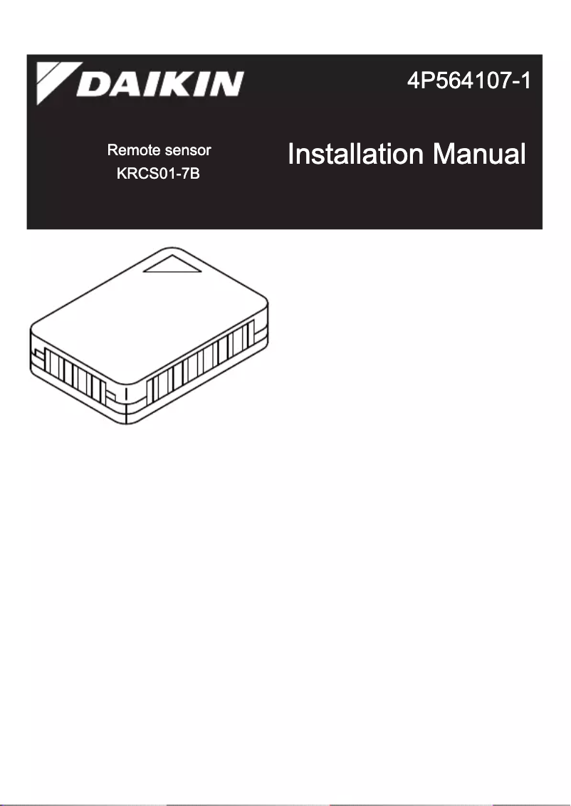 Página 1 del manual Manual de usuario Daikin KRCS01-7B