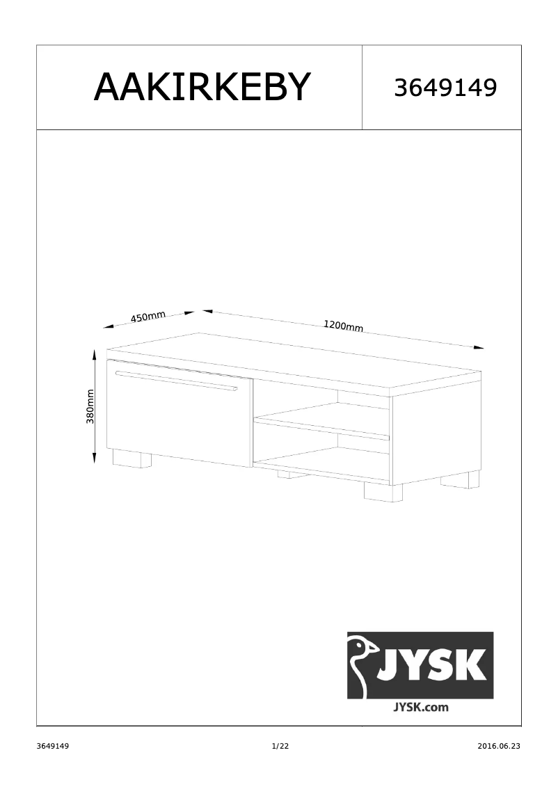 Imagen de la primera página del manual del dispositivo Aakirkeby