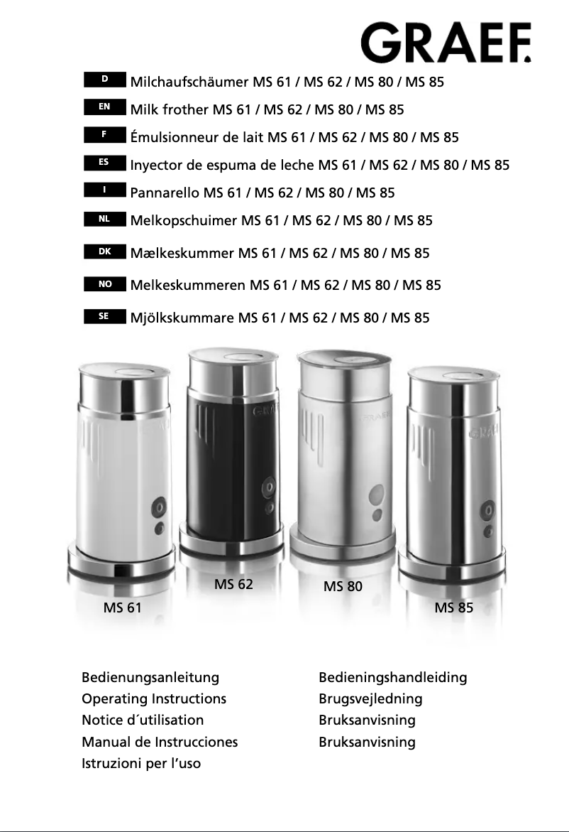 Página 1 del manual Manual de usuario Graef MS 61