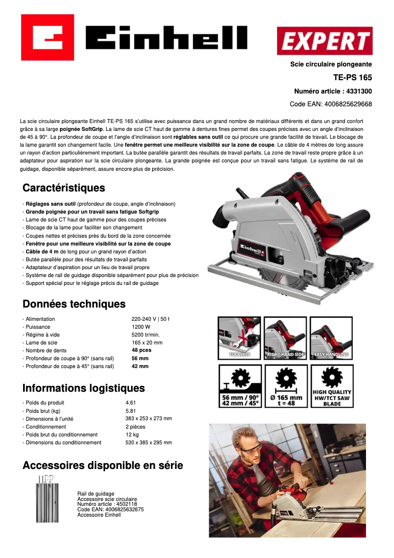 Imagen de la primera página del manual del dispositivo TE-PS 165