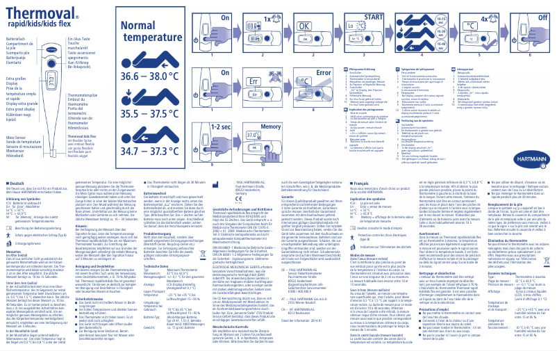Página 1 del manual Manual de usuario Thermoval Rapid