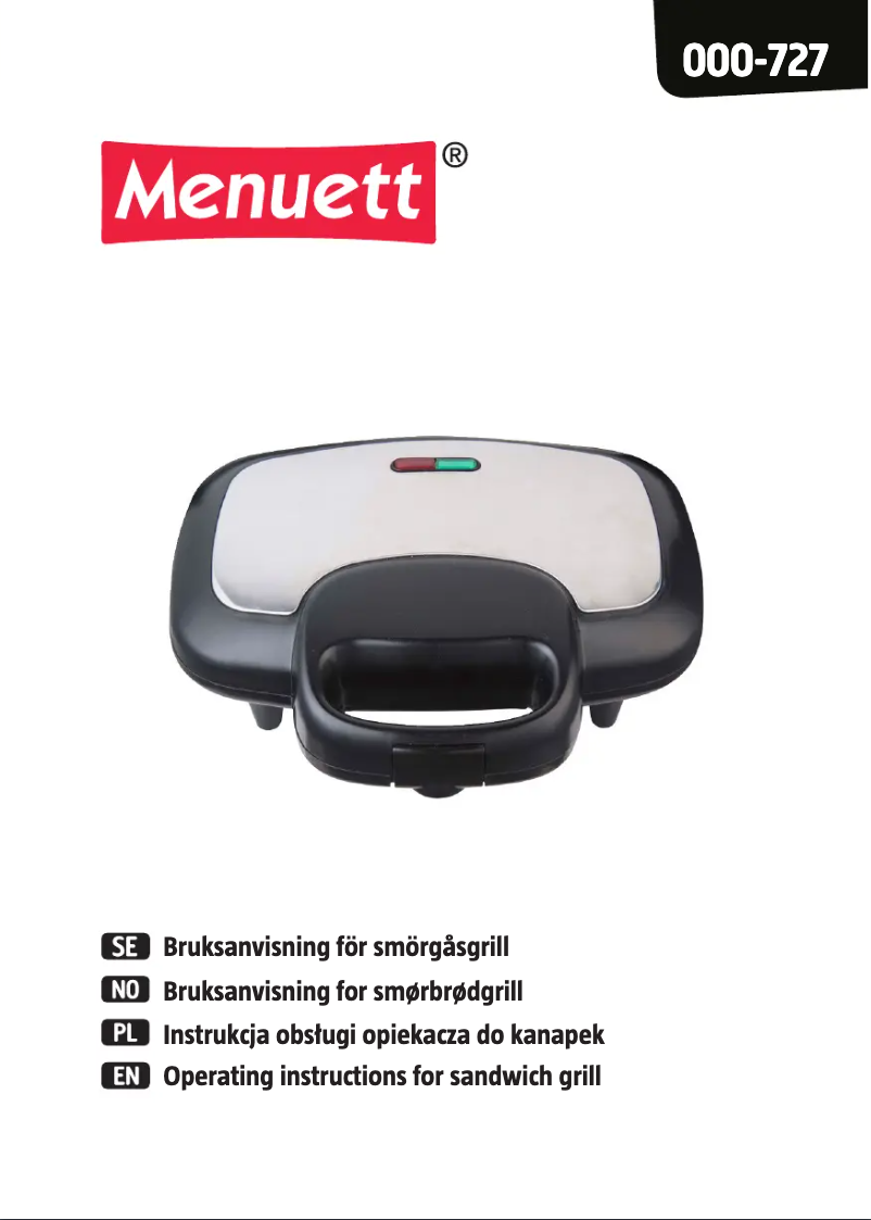 Página nº 1 - Manual de usuario Menuett 000-727