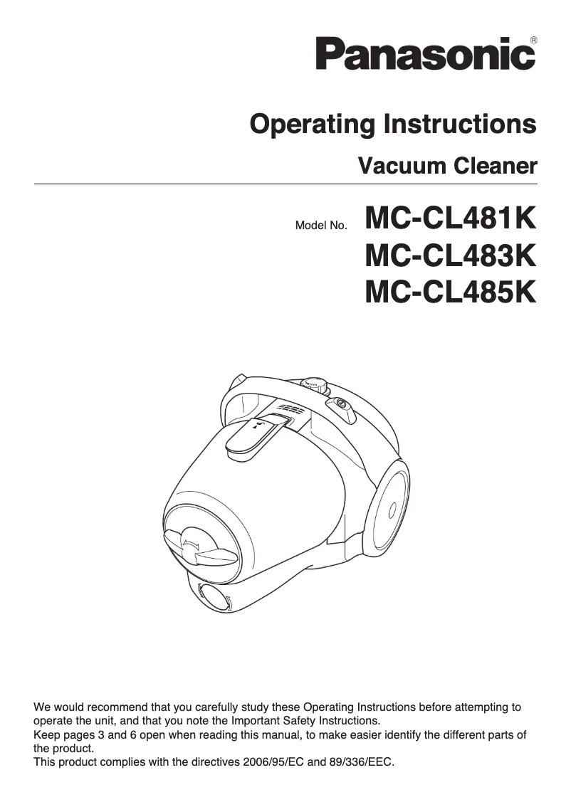Imagen de la primera página del manual del dispositivo MC-CL483K