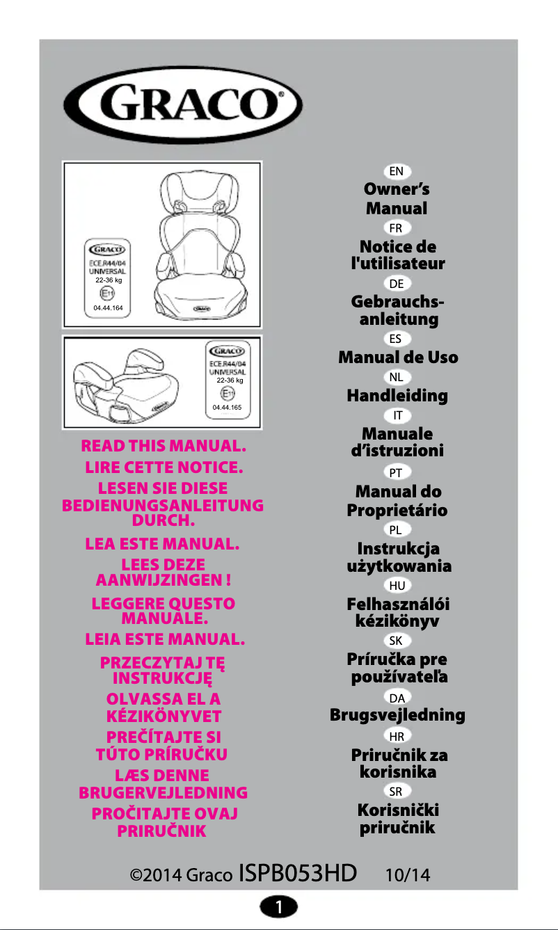 Imagen de la primera página del manual del dispositivo Junior Maxi