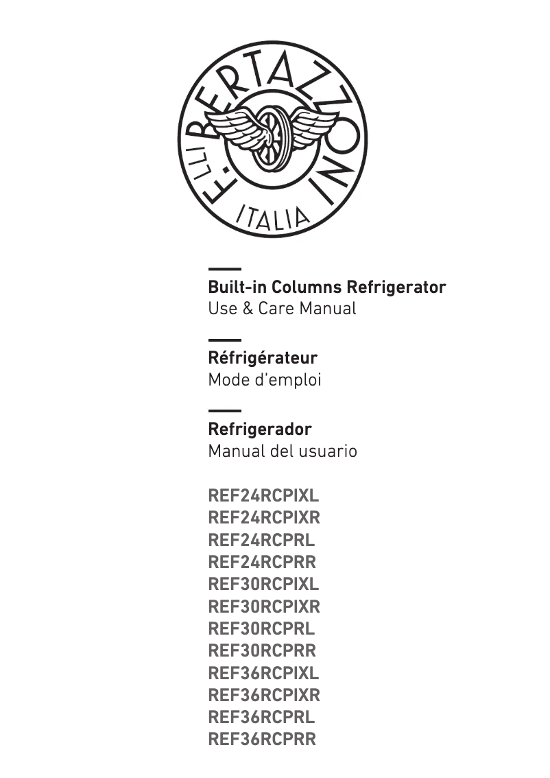 Imagen de la primera página del manual del dispositivo REF30RCPIXL
