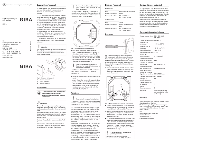 Imagen de la primera página del manual del dispositivo 2381