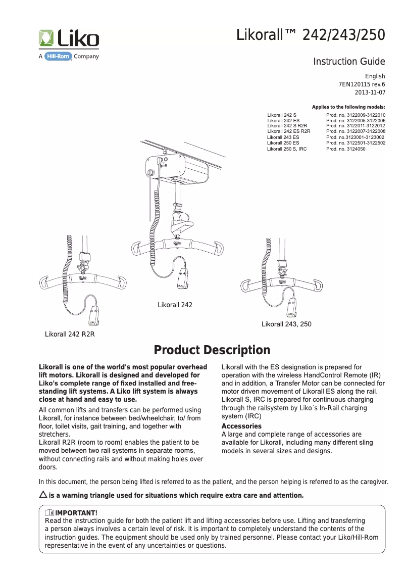 Imagen de la primera página del manual del dispositivo Rall 242 ES R2R