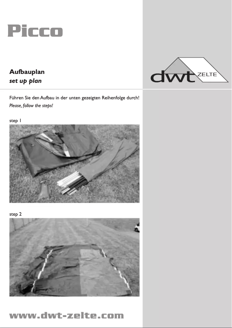Página 1 del manual Manual de usuario dwt-Zelte Picco