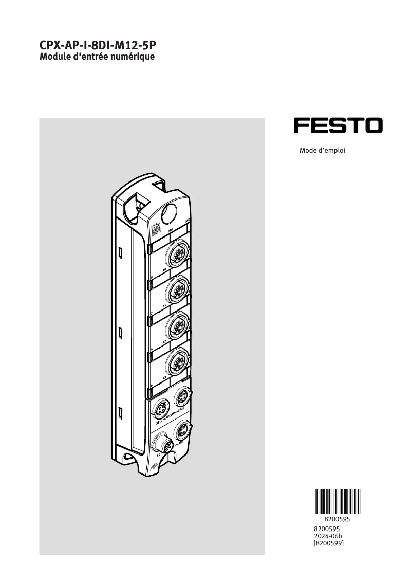 Página 1 del manual Manual de usuario Festo CPX-AP-I-8DI-M12-5P