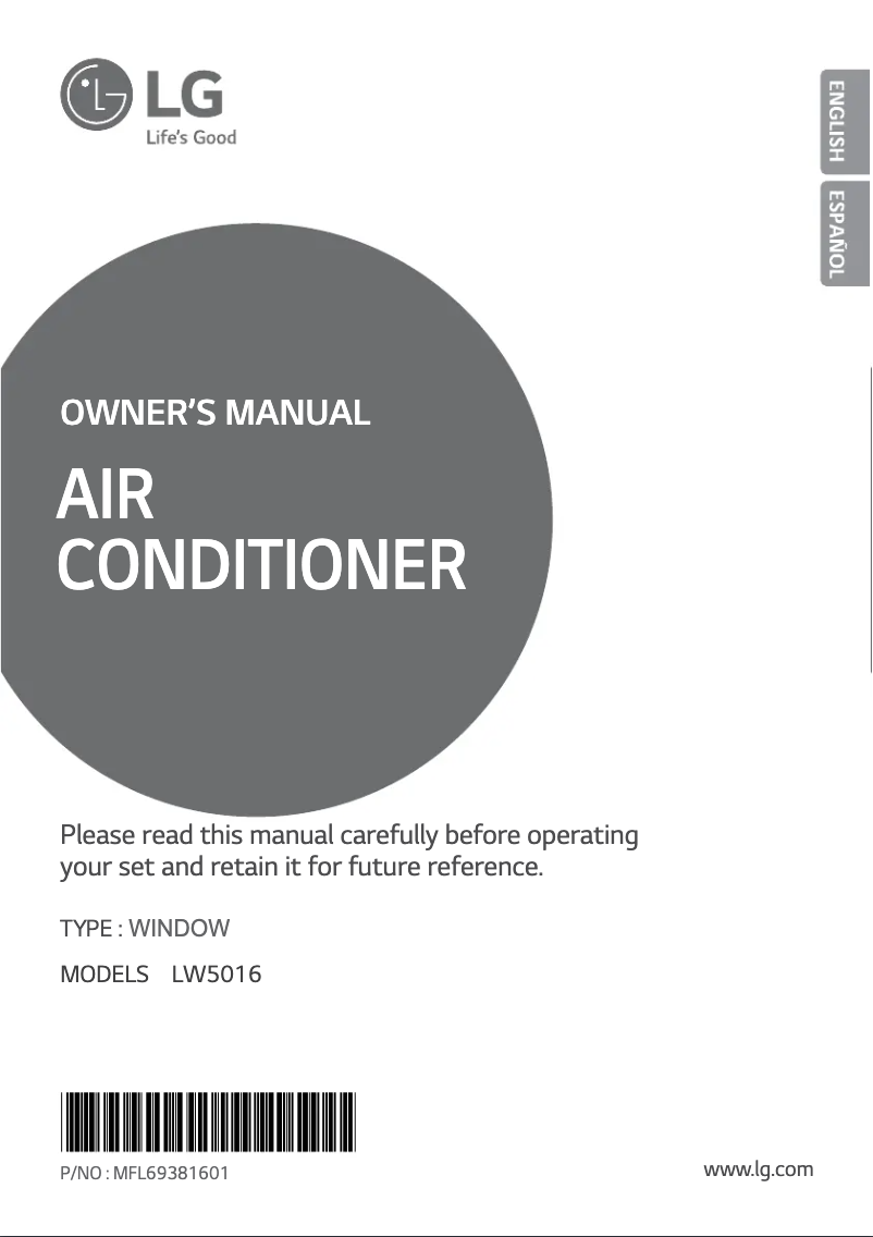 Página 1 del manual Manual de usuario LG LW5016