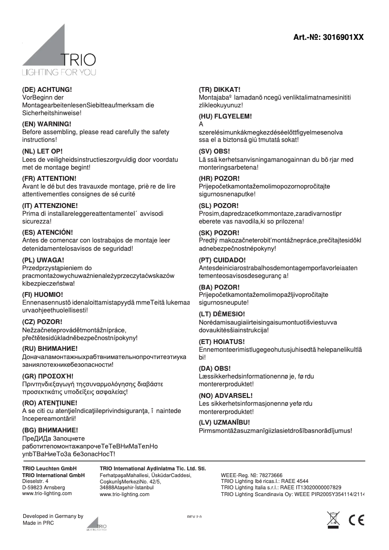 Imagen de la primera página del manual del dispositivo Midas 301690107