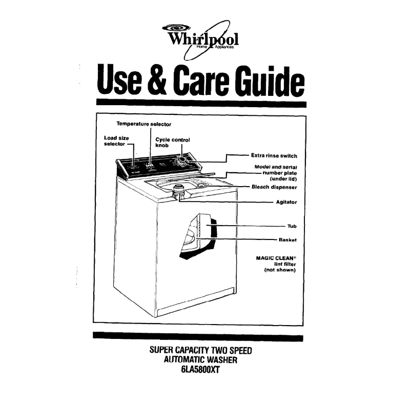 Imagen de la primera página del manual del dispositivo 6LA5800XT