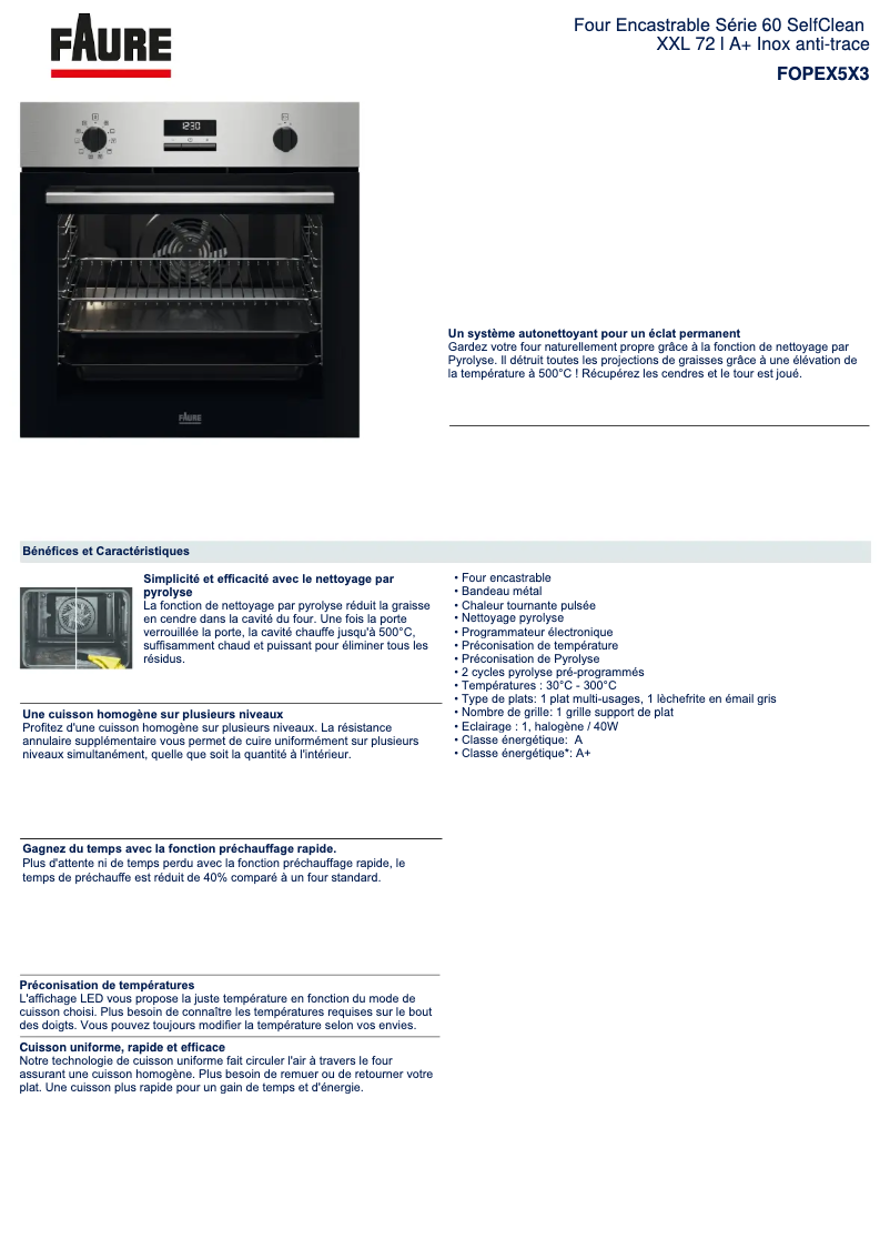 Página nº 1 - Ficha técnica Faure FOPEX5X3