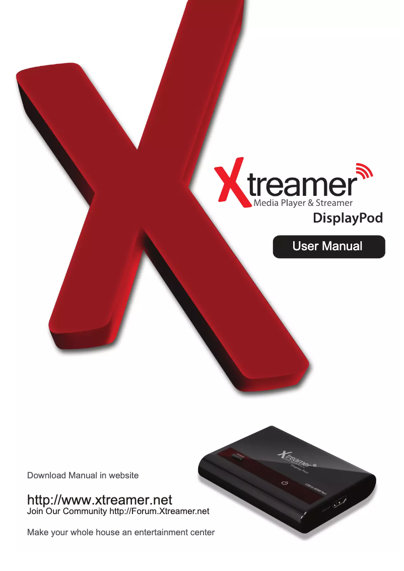 Página nº 1 - Manual de usuario Xtreamer DisplayPod