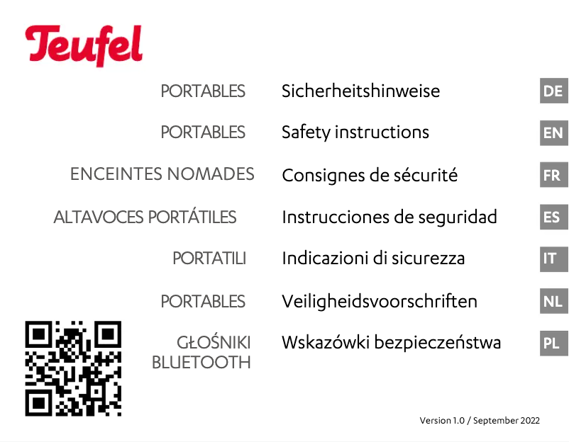 Imagen de la primera página del manual del dispositivo Boomster