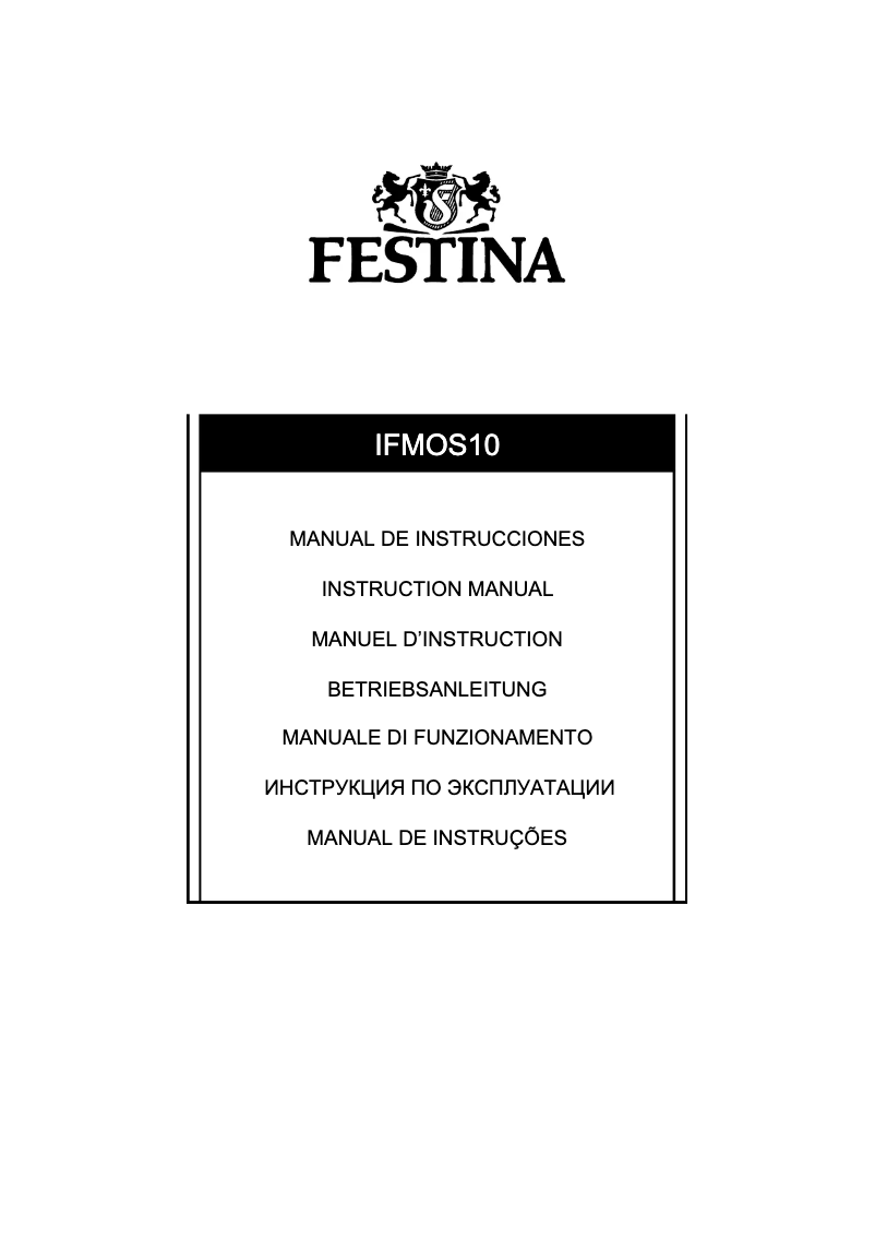 Página 1 del manual Manual de usuario Festina F16656