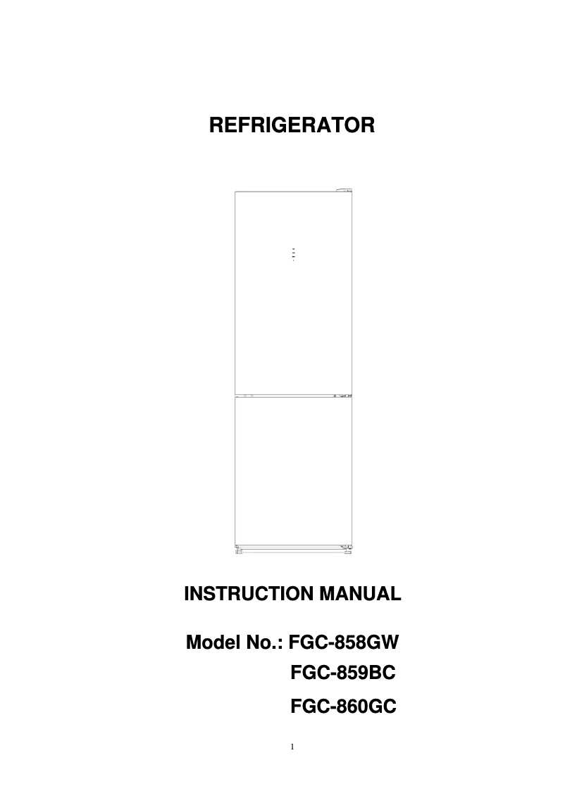 Página 1 del manual Manual de usuario Infiniton FGC-860GC