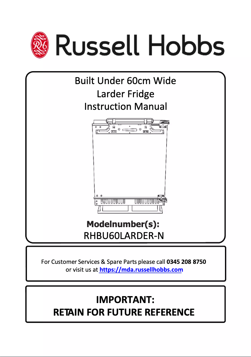 Imagen de la primera página del manual del dispositivo RHBU60LARDER-N