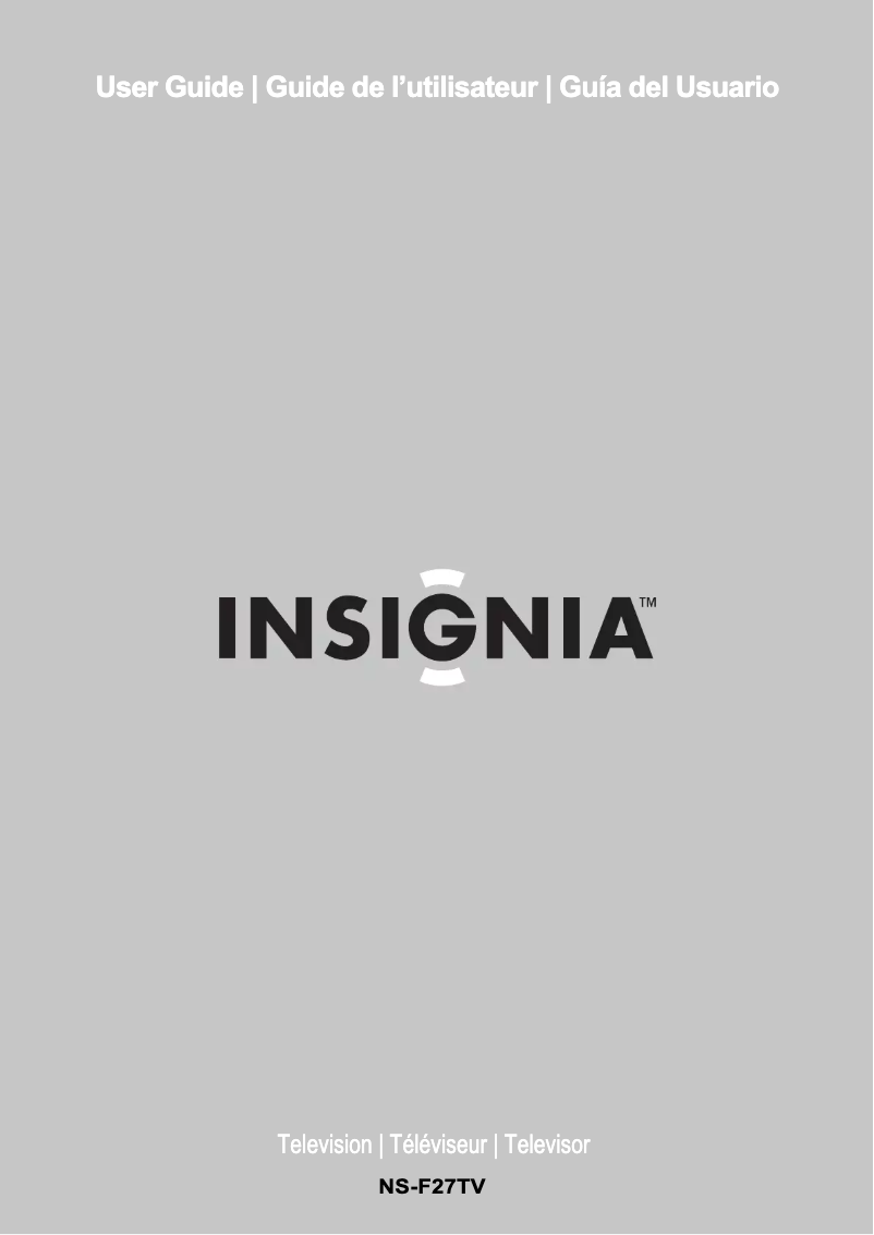 Página 1 del manual Manual de usuario Insignia NS-F27TV