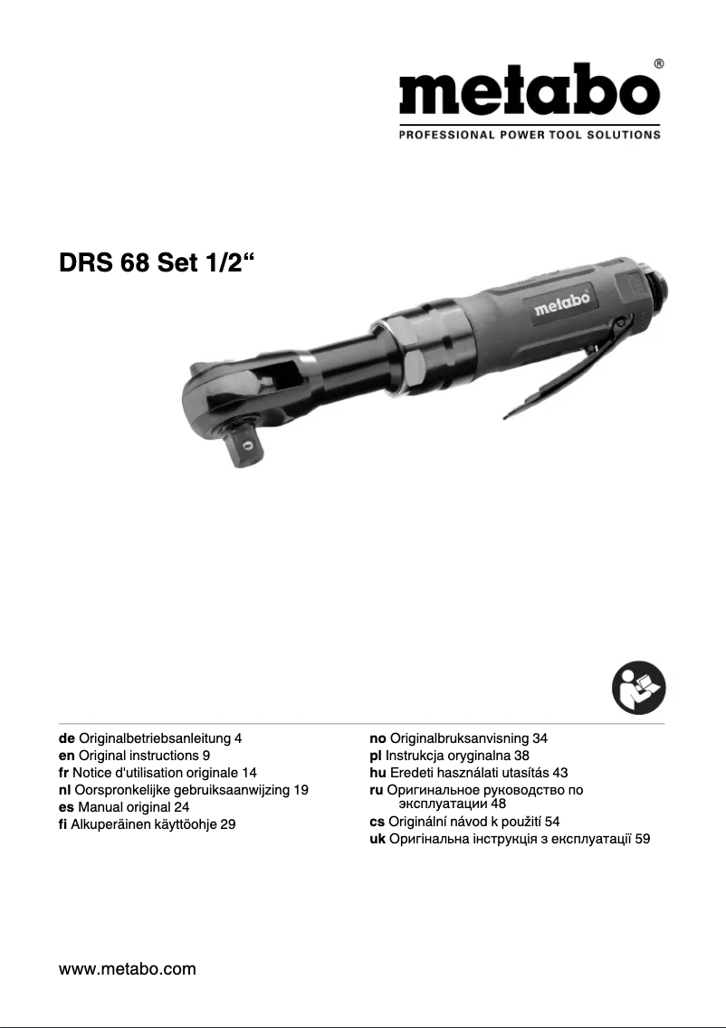 Página nº 1 - Manual de usuario Metabo DRS 68 Set 1/2"