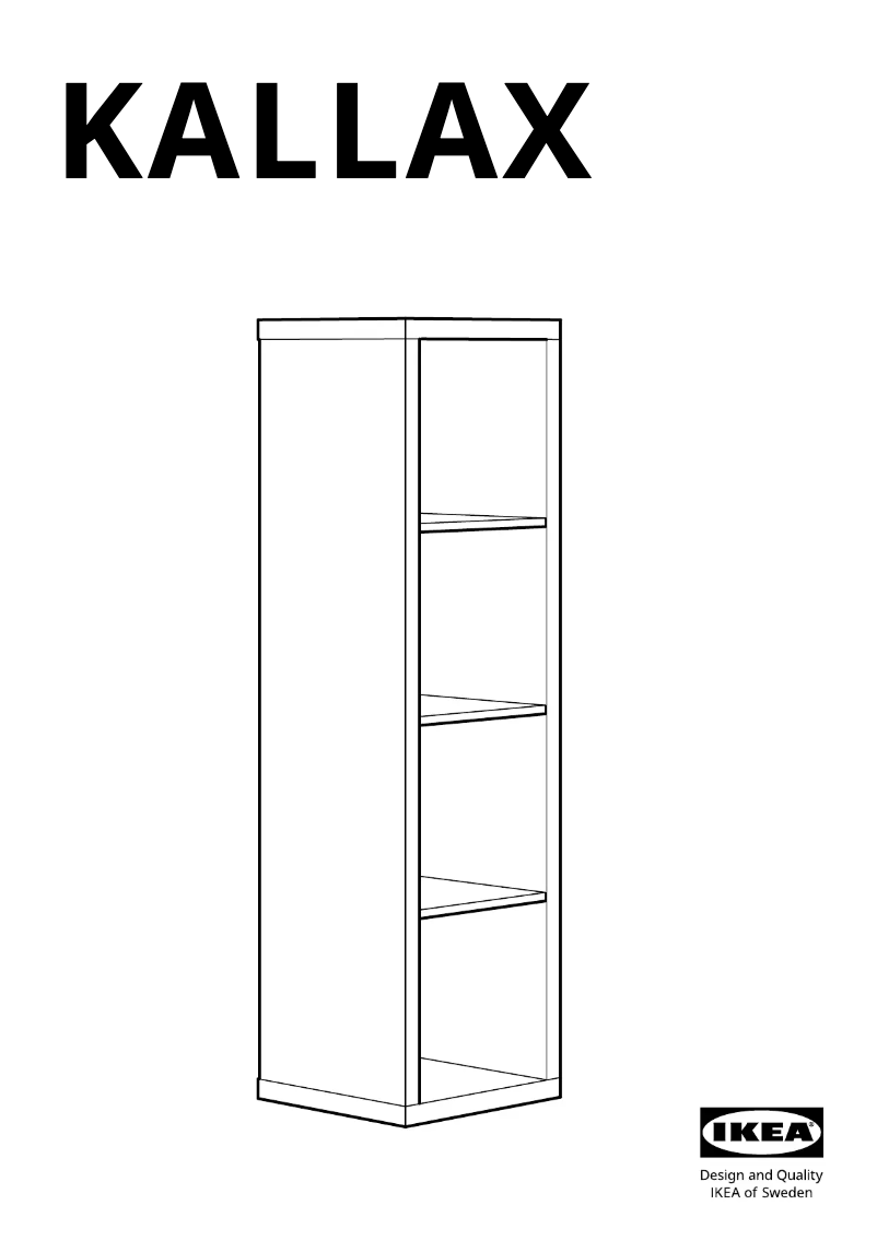 Imagen de la primera página del manual del dispositivo KALLAX 404.779.34