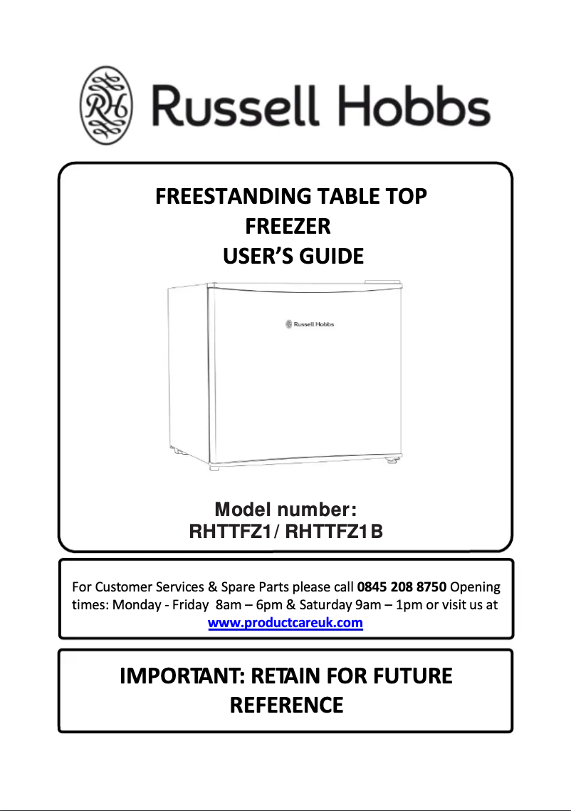 Imagen de la primera página del manual del dispositivo RHTTFZ0E1