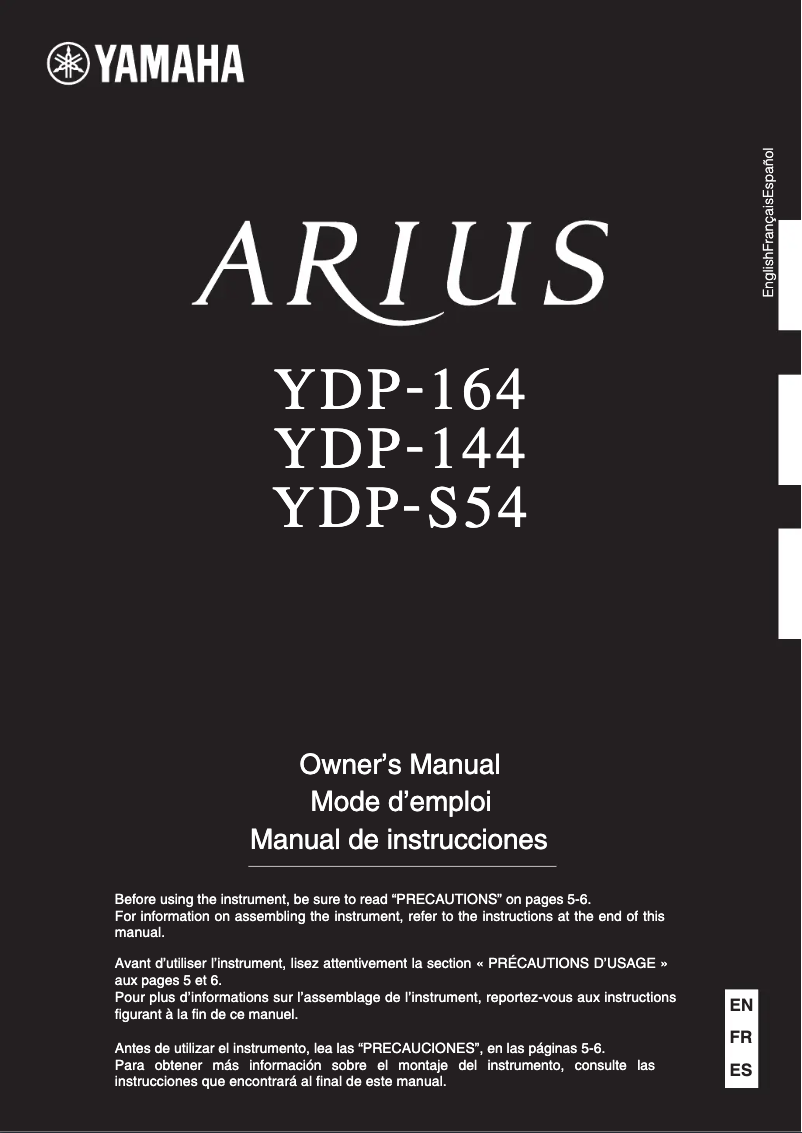 Página 1 del manual Manual de usuario Yamaha Arius YDP-144R