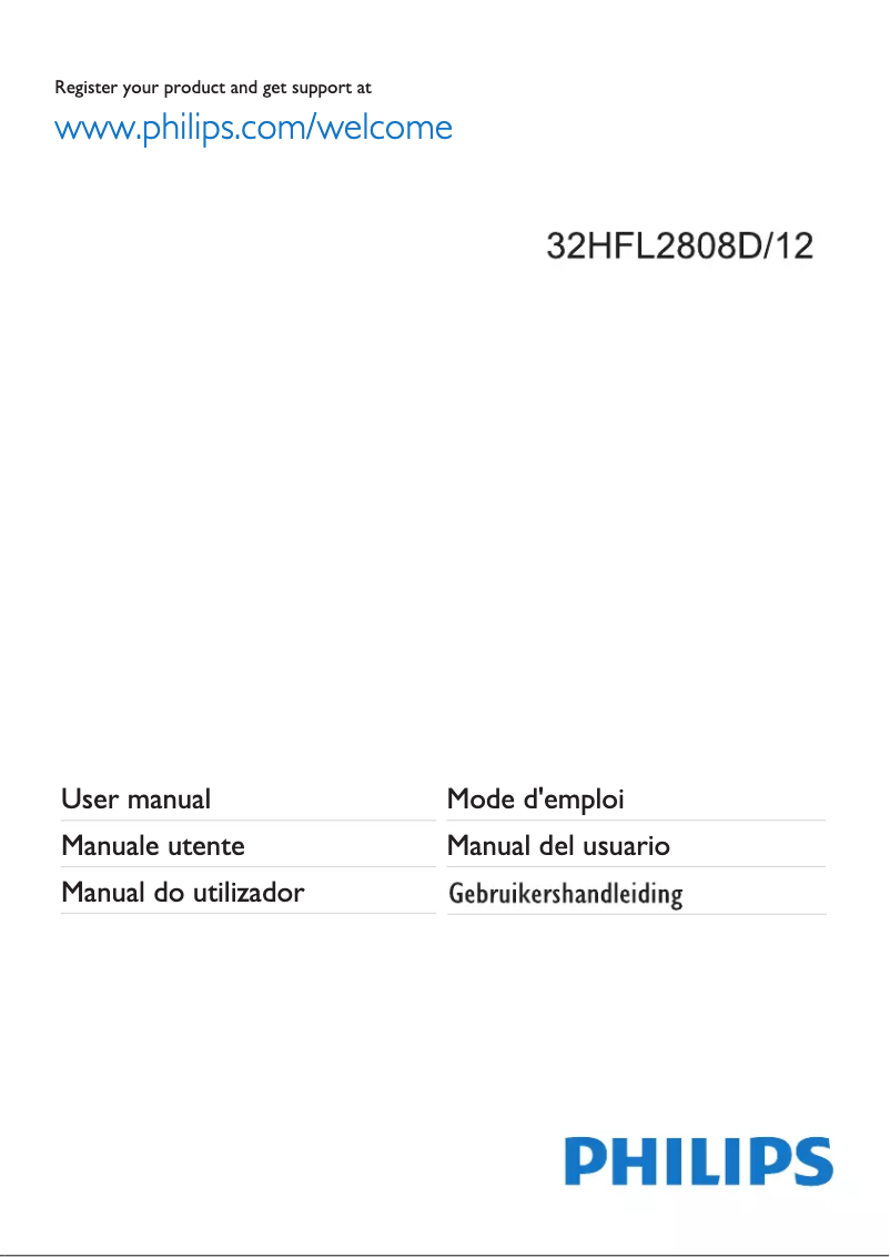 Imagen de la primera página del manual del dispositivo 32HFL2808D