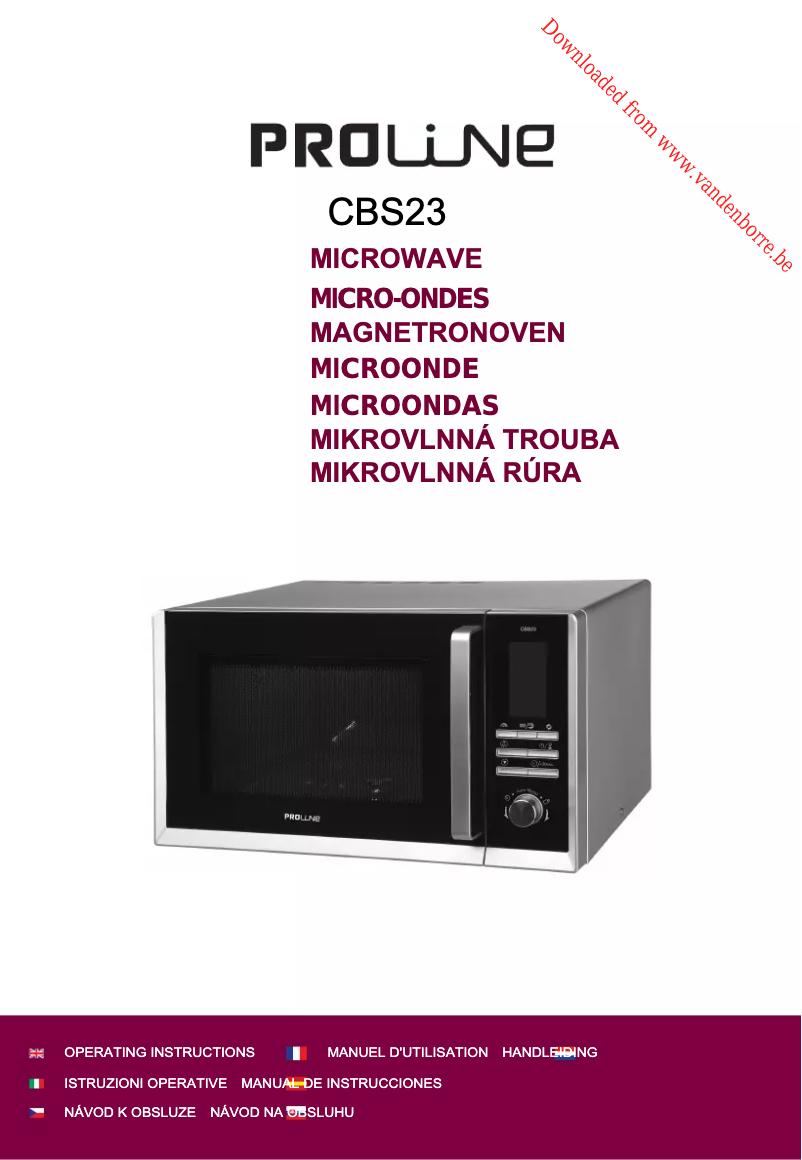 Imagen de la primera página del manual del dispositivo CBS23