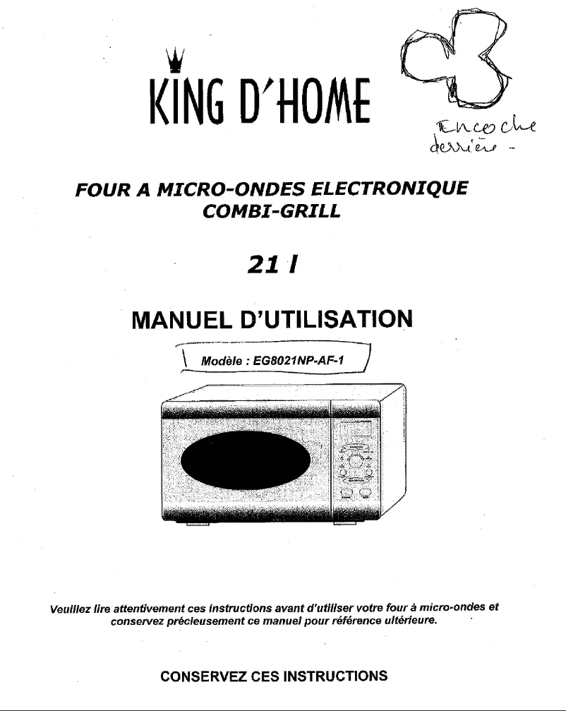 Página 1 del manual Manual de usuario King D'Home EG8021NP-AF-1
