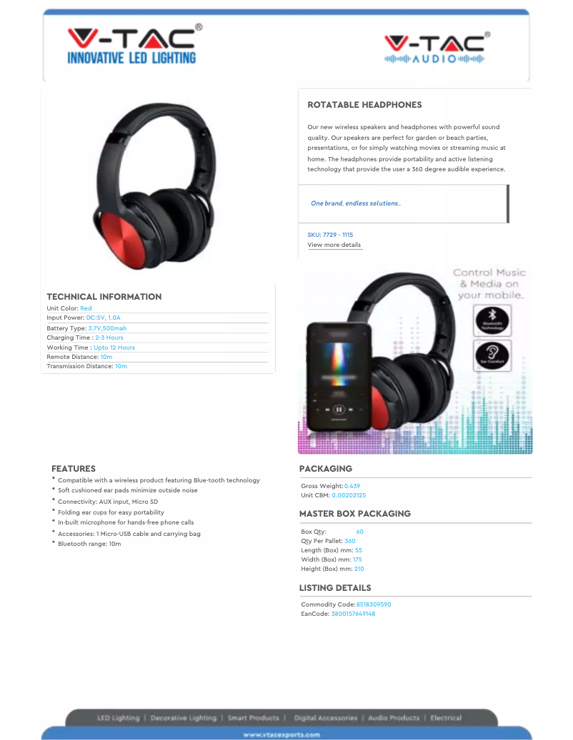 Página 1 del manual Manual de usuario V-TAC VT-6322