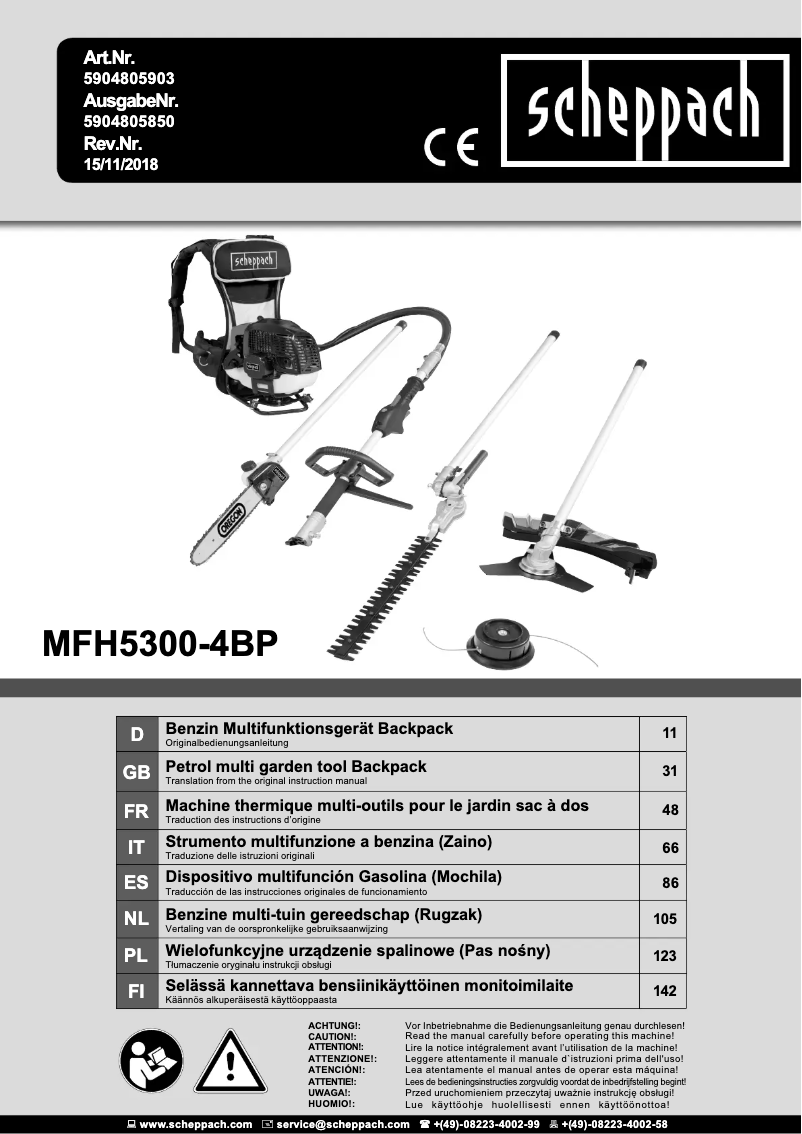 Imagen de la primera página del manual del dispositivo MFH3300-4P