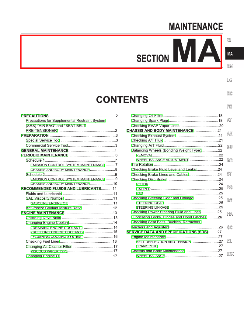 Imagen de la primera página del manual del dispositivo I30 (2001)