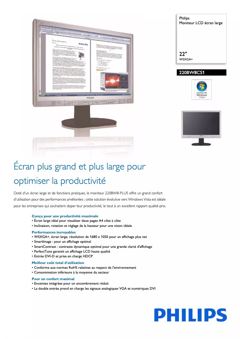 Imagen de la primera página del manual del dispositivo 220BW8CS1