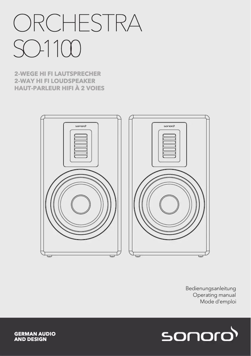 Imagen de la primera página del manual del dispositivo Orchestra SO-11000