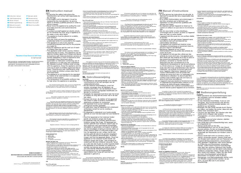 Imagen de la primera página del manual del dispositivo 8 Oval Stone & Grill Party 162710