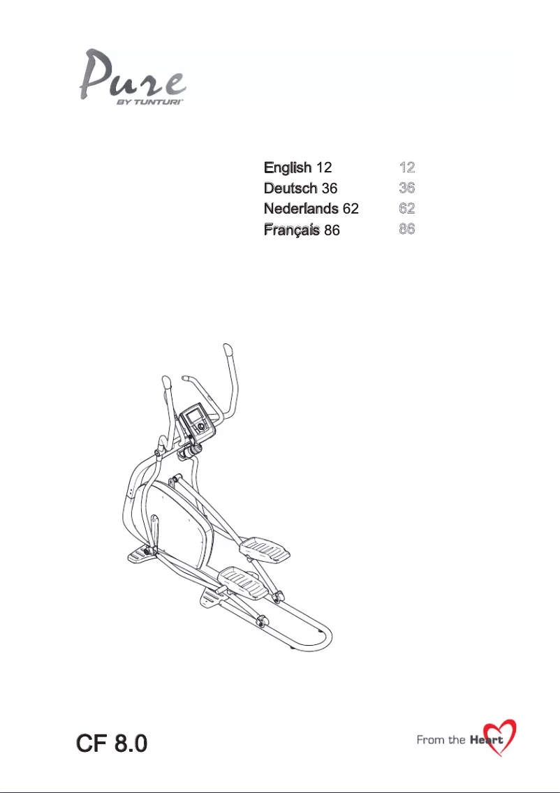 Página nº 1 - Manual de usuario Tunturi Pure CF 8.0