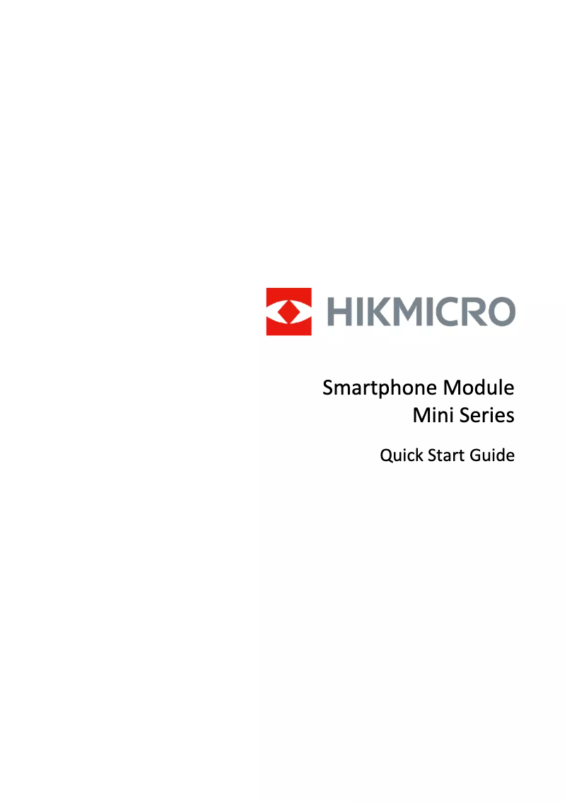 Página 1 del manual Manual de usuario Hikmicro Mini2