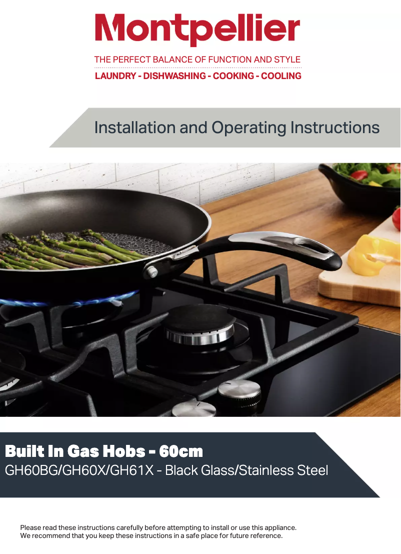 Imagen de la primera página del manual del dispositivo GH60BG