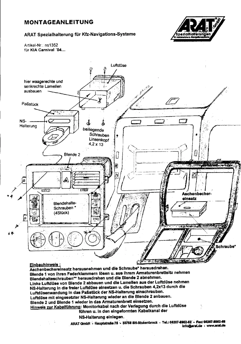 Página 1 del manual Manual de usuario Arat NS1352