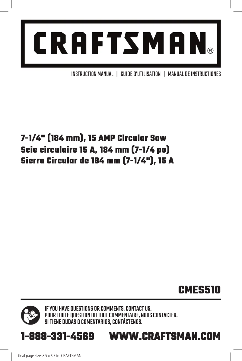 Página 1 del manual Manual de usuario Craftsman CMES510
