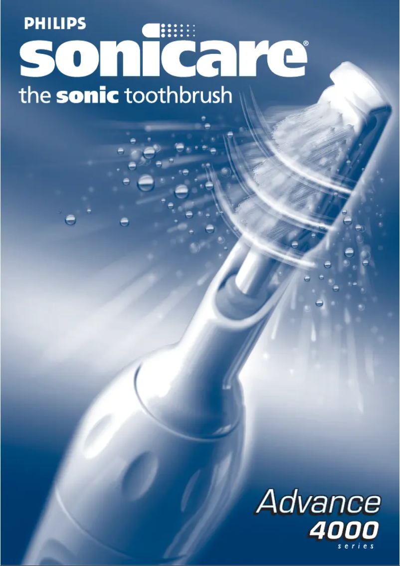 Imagen de la primera página del manual del dispositivo Sonicare Advance HX4872
