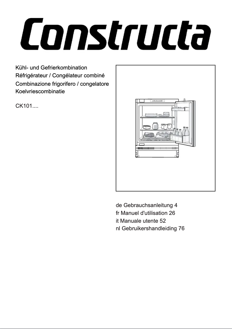 Imagen de la primera página del manual del dispositivo CK101VFE0