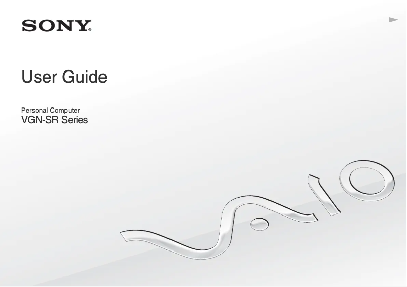 Página nº 1 - Manual de usuario Sony Vaio VGN-SR599GEB
