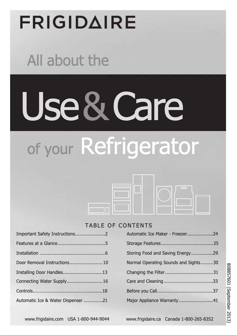Página 1 del manual Manual de usuario Frigidaire FPHB2899PF