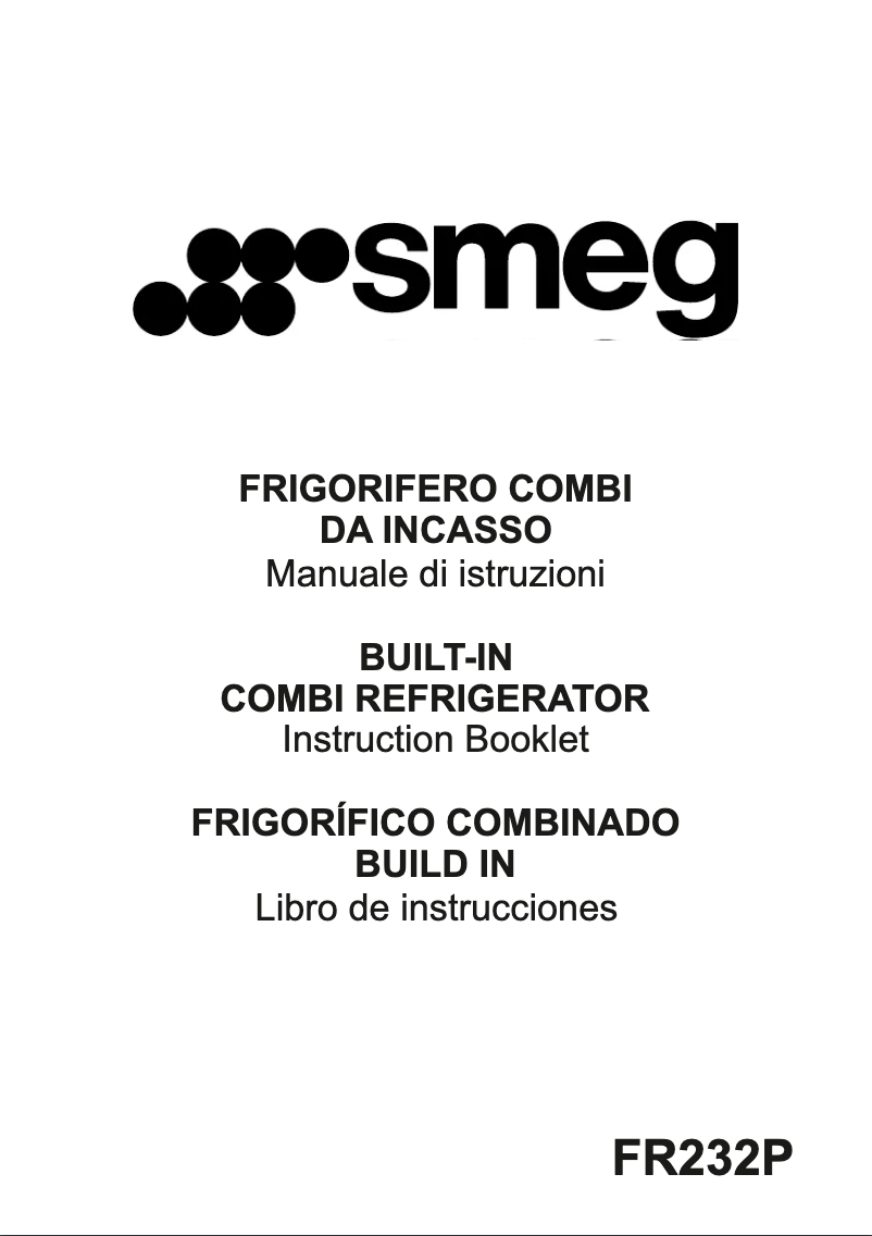 Página nº 1 - Manual de instrucciones Smeg FR232PSX