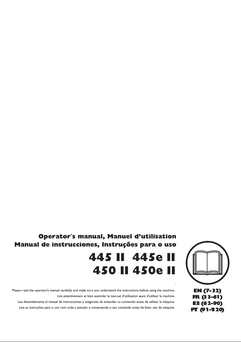 Imagen de la primera página del manual del dispositivo 450e II